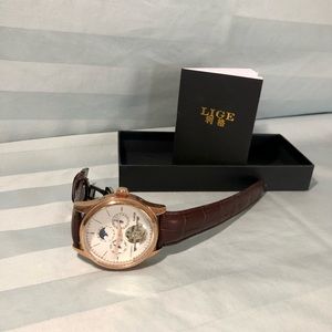 Men’s LIGE Automatic waterproof calendar watch